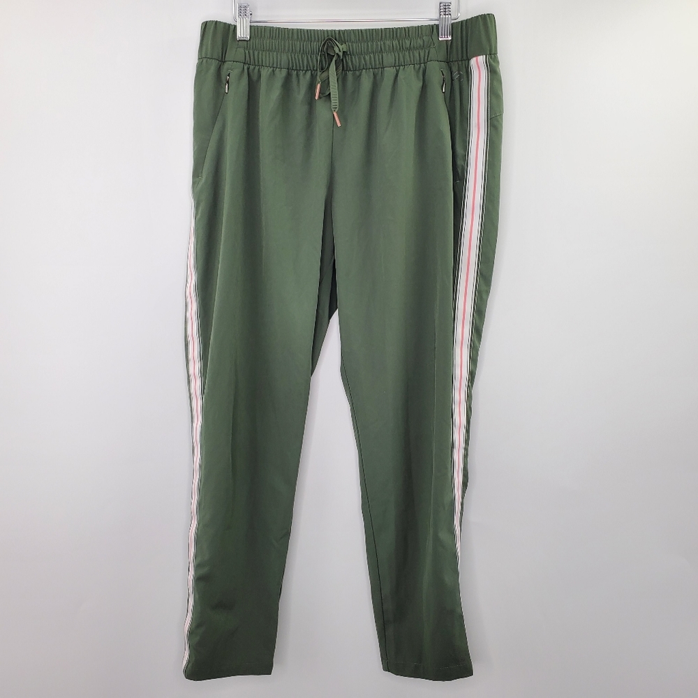 Calia Green Journey Tuxedo Stripe Pants Cropped - Picture 1 of 5